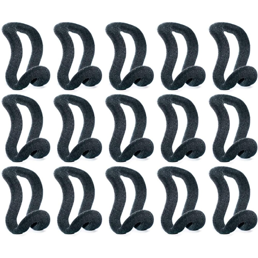 50 Pcs Mini Cascading Hanger Connection Hook for Clothes Velvet Hanger (Black)